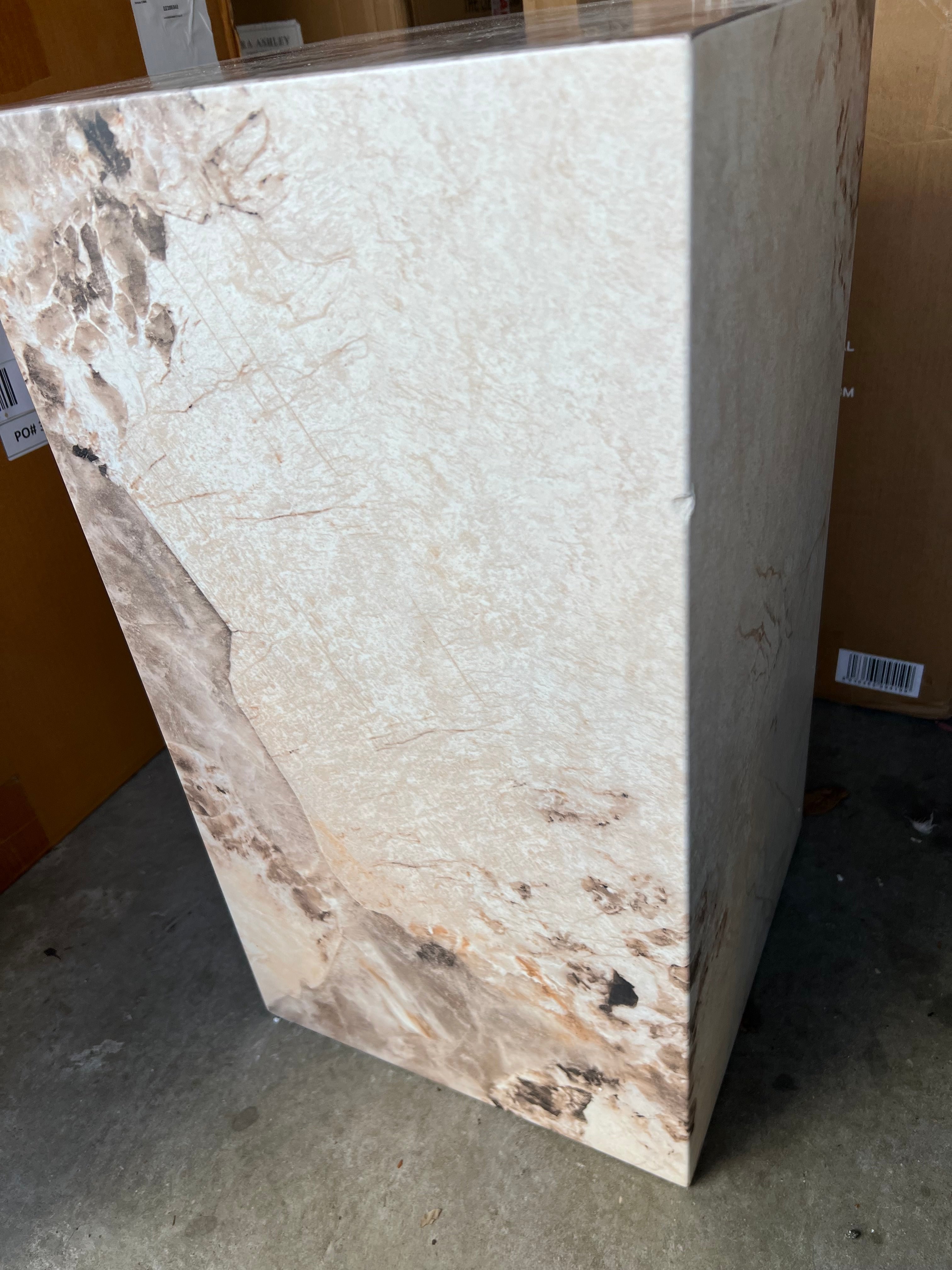 Sur Pandora Marble Column Side Table - CLEARANCE